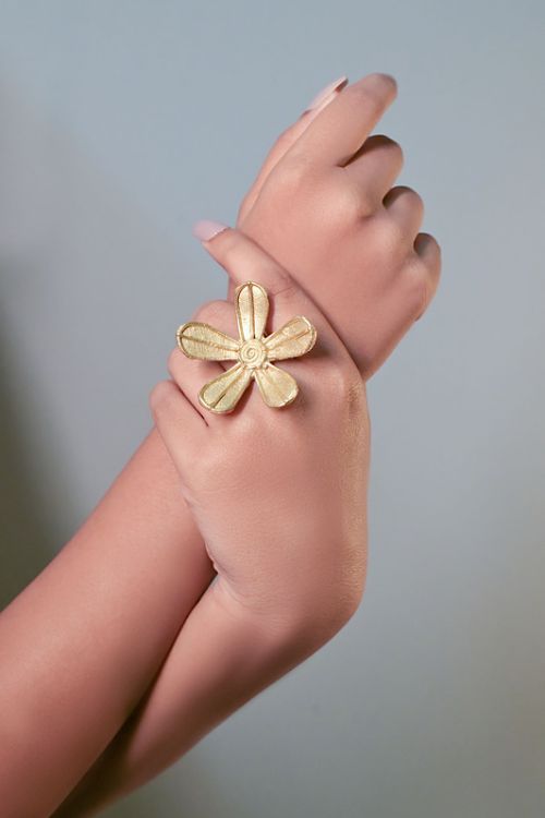 Dhokra Flower Finger Rings - Main Image