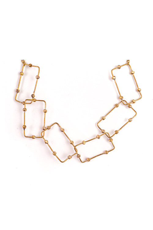 wire brass necklace