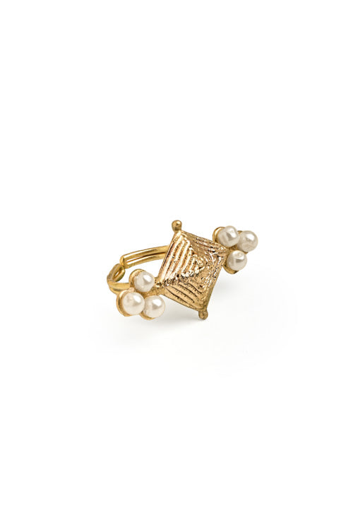 adjustable dokra finger ring