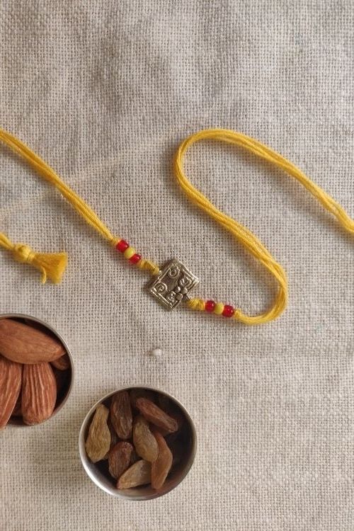 Miharu Handmade Thread Dokra Rakhi RH028