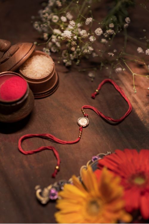 Miharu Handmade Thread Dokra Rakhi RH2206