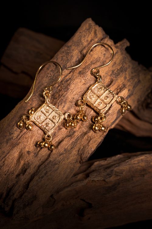 Handmade brass earrings