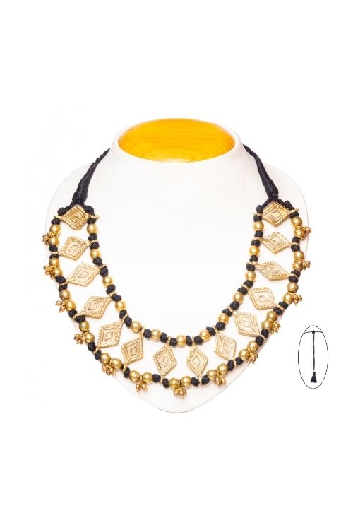 Brass Thread Choker Necklace D85b