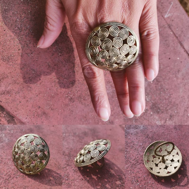 Dhokra Circular Finger Ring