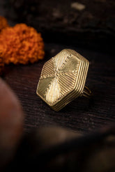 Miharu Dhokra Square Adjustable Finger Rings main image 0