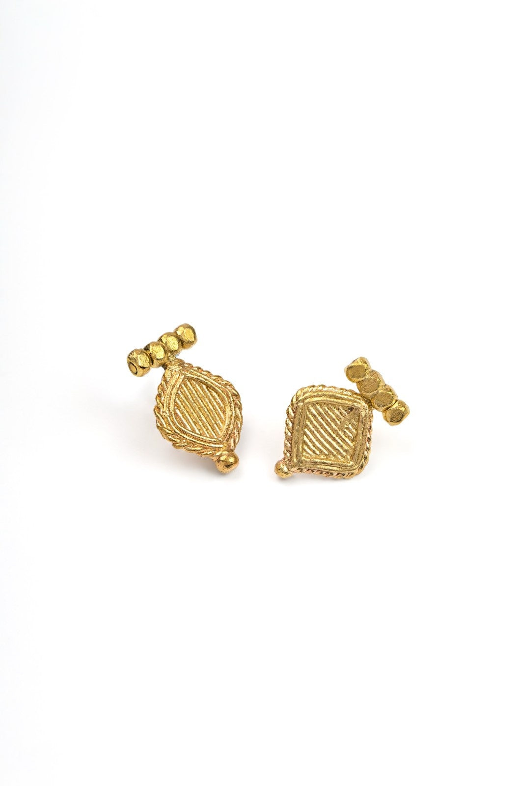 Miharu Tavishi Brass Stud Drops