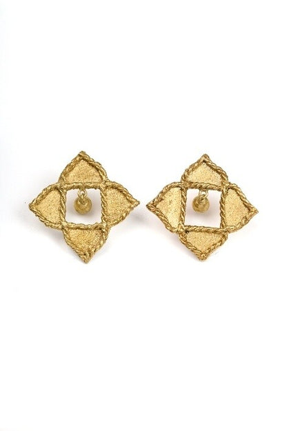 Dhokra Rhombus Charm Earring