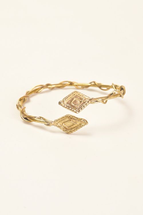 Miharu Shimmer Twisted Brass Bracelet