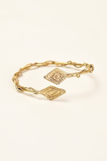 Miharu Shimmer Twisted Brass Bracelet
