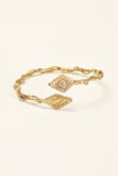 Miharu Shimmer Twisted Brass Bracelet