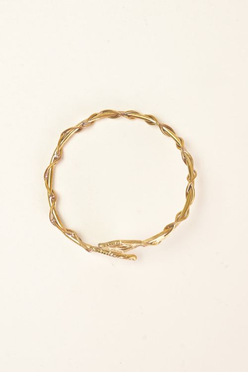 Miharu Shimmer Twisted Brass Bracelet