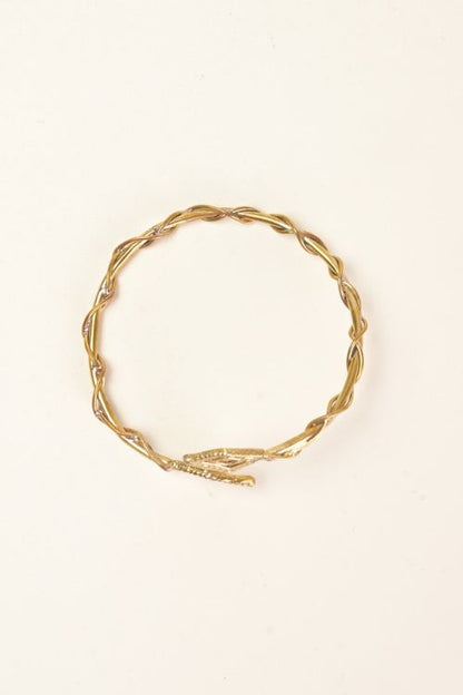 Miharu Shimmer Twisted Brass Bracelet