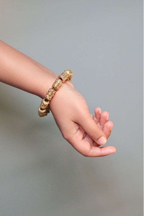Miharu Handmade Brass Golden Gleam Bracelet