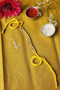 Miharu Handmade Yellow Beaded Rakhi