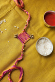 Miharu Handmade Weaving Orange-Pink Rakhi