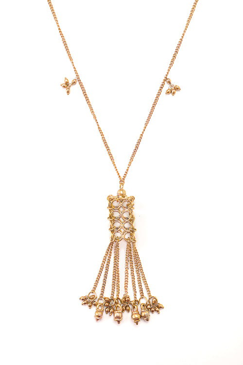 Miharu Tulip Radiance Brass Necklace