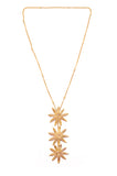 Miharu Radiant Sunflower Brass Necklace