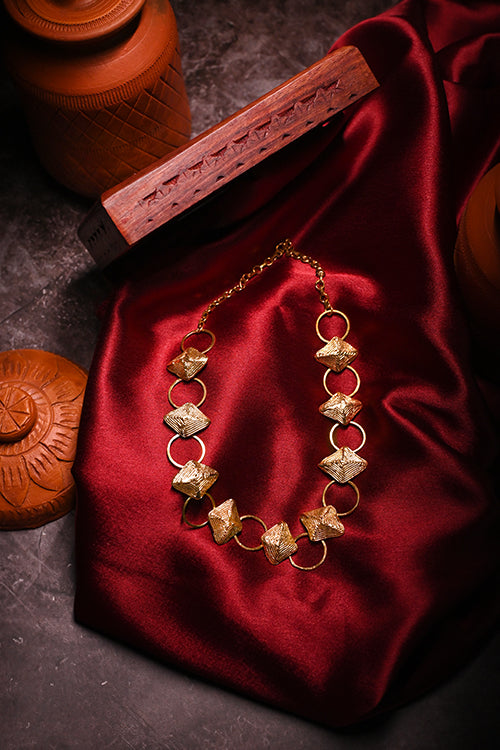 Premium dhokra necklace