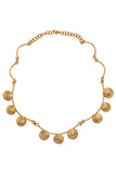 Miharu Embossed Beauty Brass Necklace