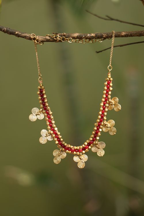 Miharu Raktika Dhokra Necklace