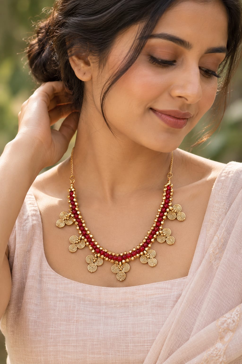 Miharu Raktika Dhokra Necklace