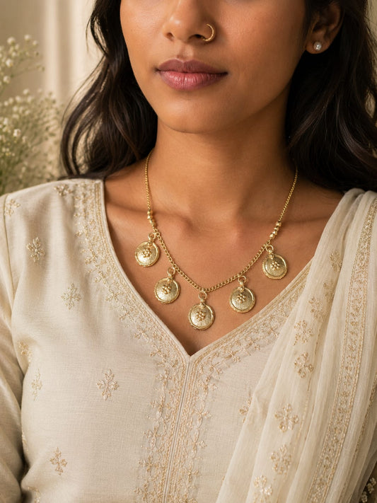 Miharu Panchika Dokra Necklace