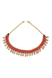 Miharu Bullet Dokra Coral Beaded Antique Choker