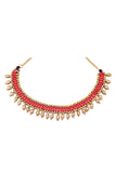 Miharu Bullet Dokra Coral Beaded Antique Choker