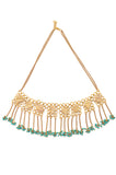 Miharu Circular Motif Coral Beaded Necklace