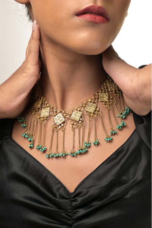 Women wearing contemporary jewellery