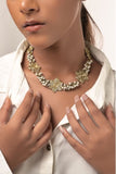 Miharu Circular Motif Coral Beaded Necklace