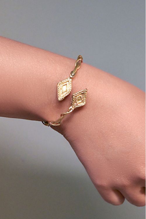 Miharu Shimmer Twisted Brass Bracelet