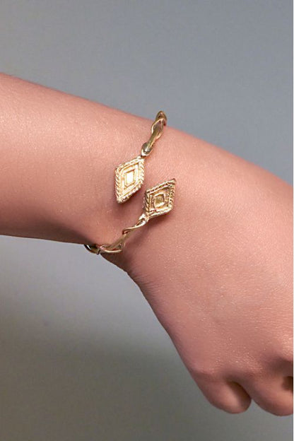 Miharu Shimmer Twisted Brass Bracelet