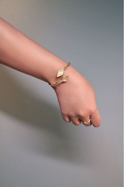 Miharu Shimmer Twisted Brass Bracelet