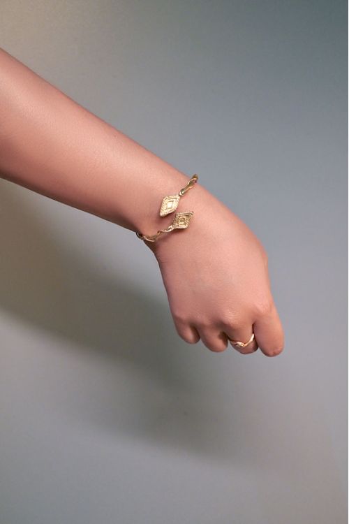 Miharu Shimmer Twisted Brass Bracelet