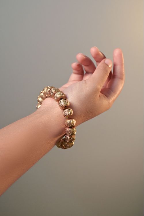 Miharu Brass Shimmering Handmade Bracelet