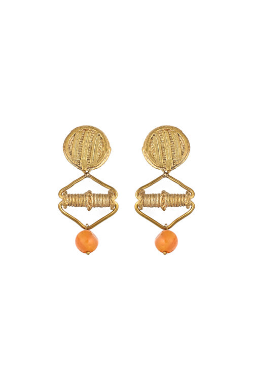 Miharu Dhokra Triangle stud