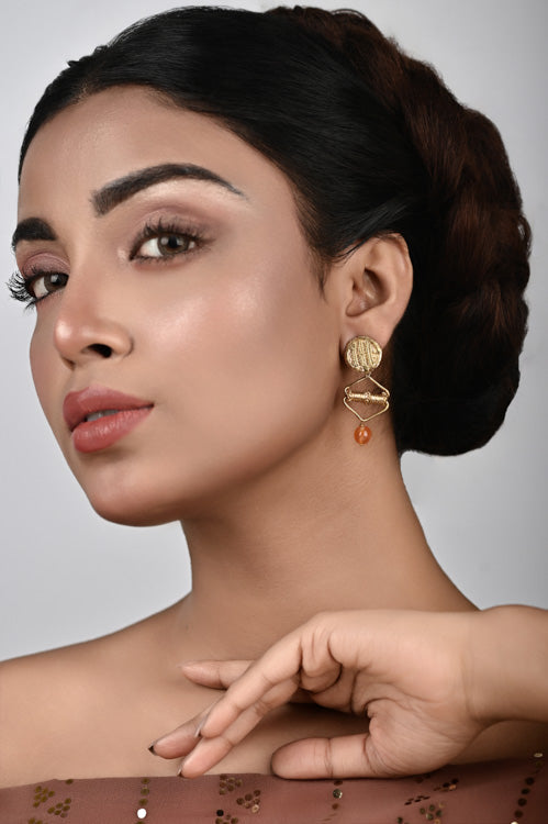 Miharu Dhokra Triangle stud