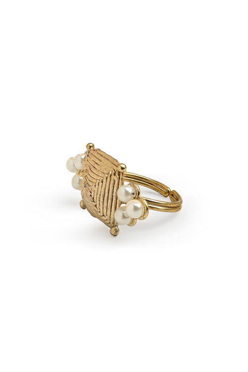 adjustable handmade dokra ring