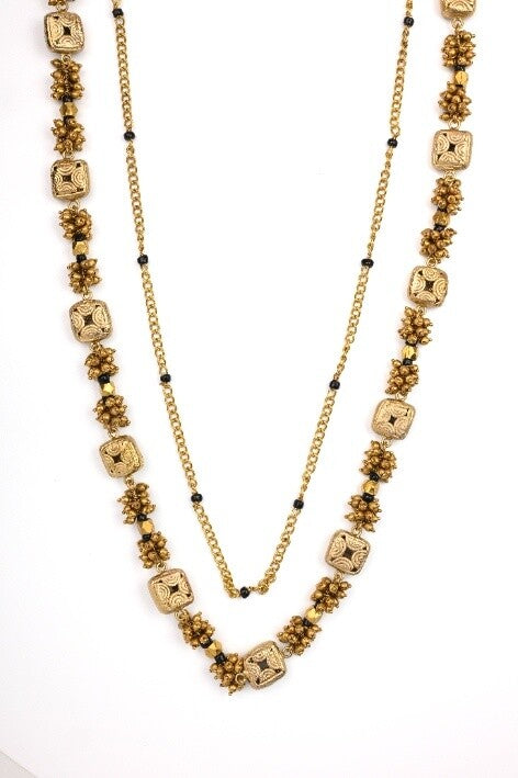 Miharu Dhokra Brass Layered Necklace