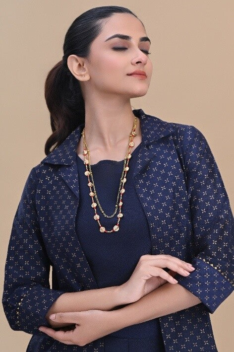 Miharu Coin Layered Dokra Necklace