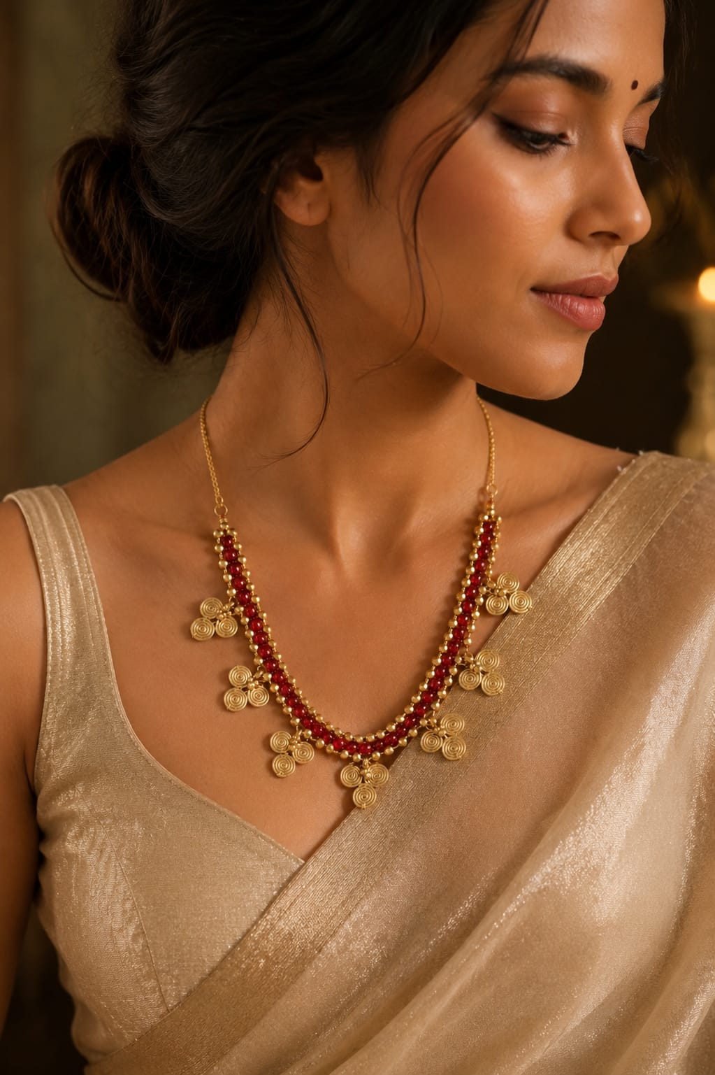 Miharu Raktika Dhokra Necklace