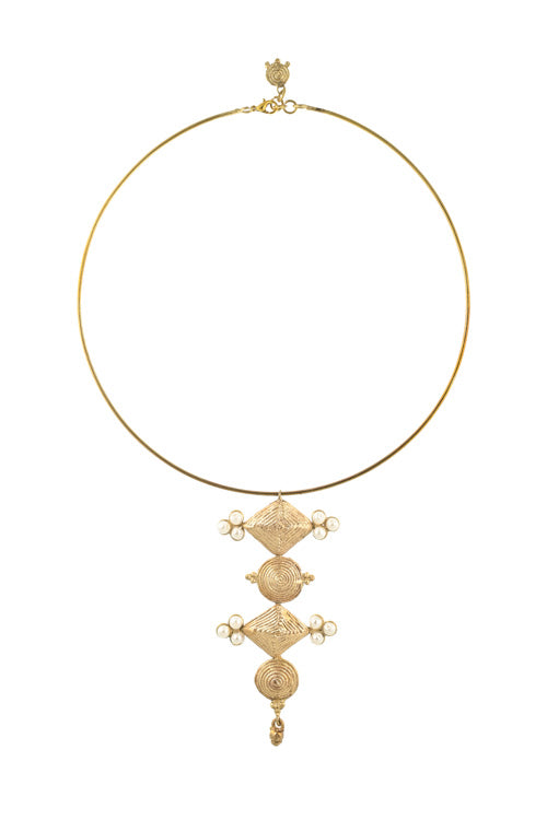 Bass beads hasuli necklace
