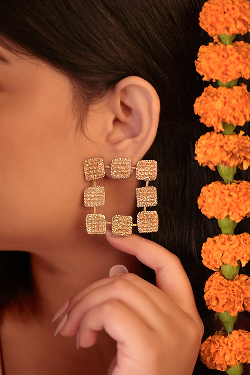 square dokra earring