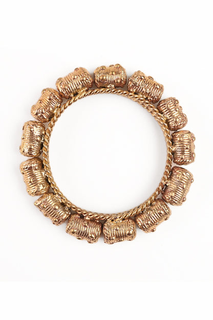 Miharu Handmade Brass Golden Gleam Bracelet