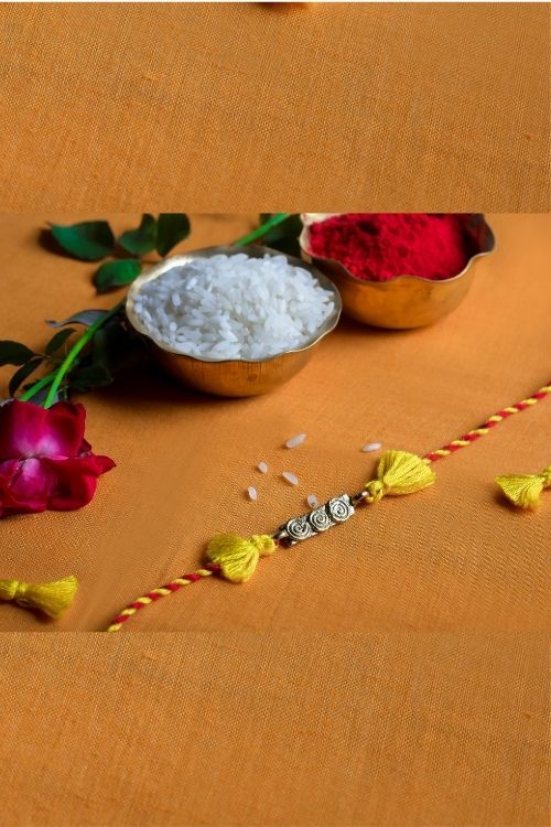 Miharu Handmade Thread Dokra Rakhi RH025