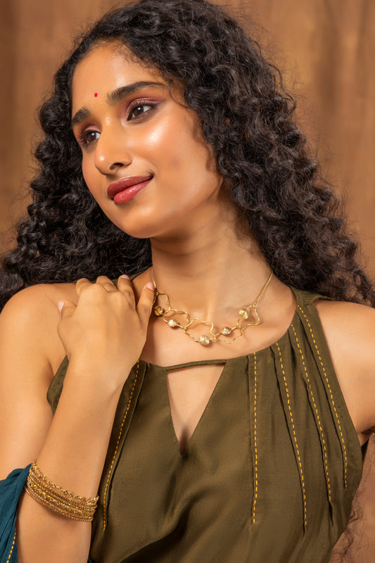 Miharu Charita Dhokra Necklace