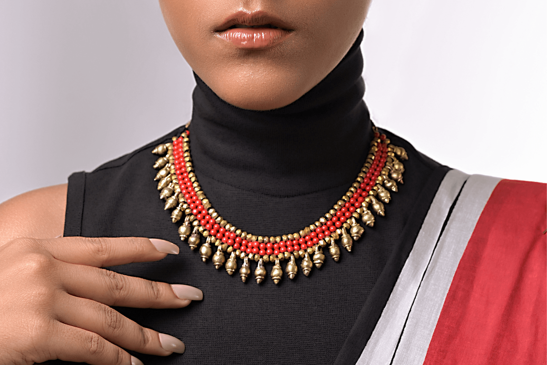 Miharu Dokra Handcrafted Thread Choker main image 0