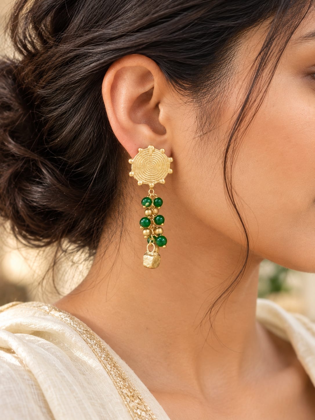 Miharu Samaira Dokra Earrings DEr170