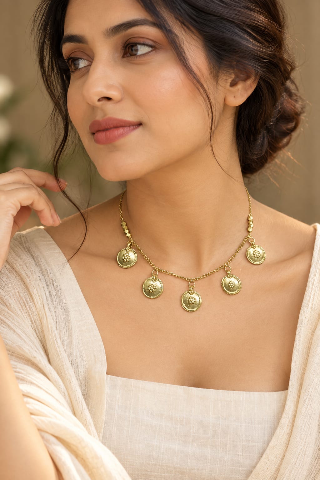 Miharu Panchika Dokra Necklace